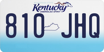 KY license plate 810JHQ