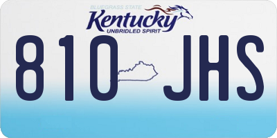 KY license plate 810JHS