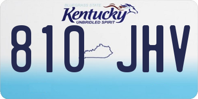 KY license plate 810JHV