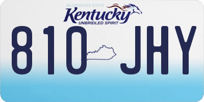 KY license plate 810JHY