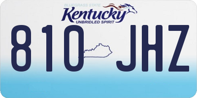 KY license plate 810JHZ