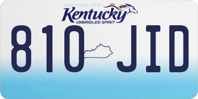 KY license plate 810JID