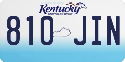 KY license plate 810JIN
