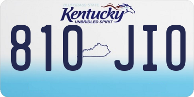 KY license plate 810JIO