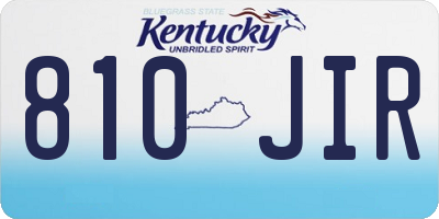 KY license plate 810JIR