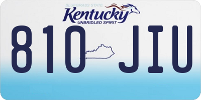 KY license plate 810JIU