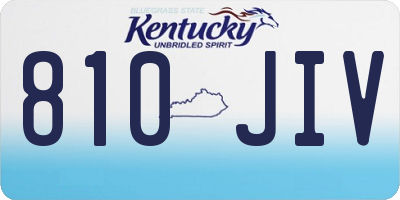 KY license plate 810JIV