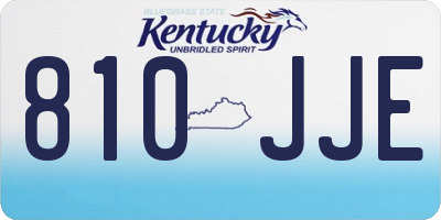 KY license plate 810JJE