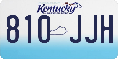 KY license plate 810JJH