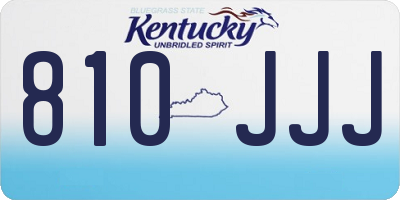 KY license plate 810JJJ
