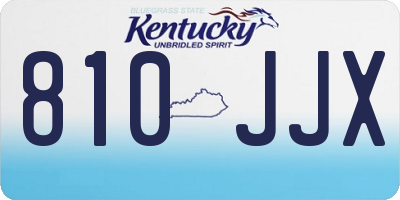 KY license plate 810JJX