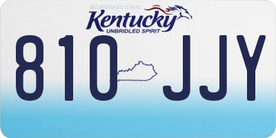 KY license plate 810JJY