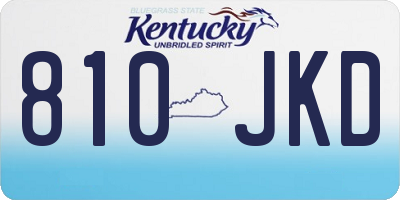 KY license plate 810JKD