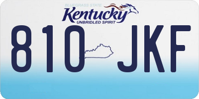 KY license plate 810JKF