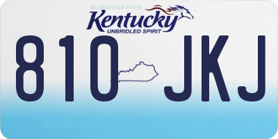 KY license plate 810JKJ