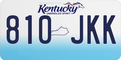 KY license plate 810JKK