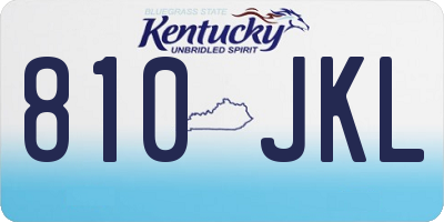 KY license plate 810JKL