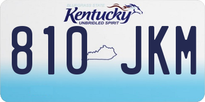 KY license plate 810JKM