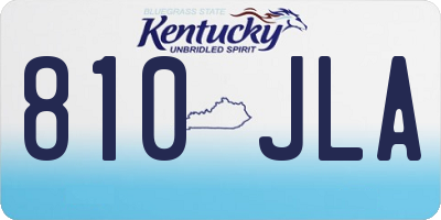 KY license plate 810JLA