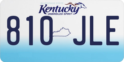 KY license plate 810JLE