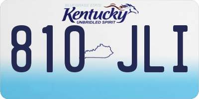 KY license plate 810JLI