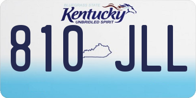 KY license plate 810JLL