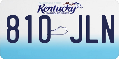 KY license plate 810JLN