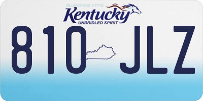KY license plate 810JLZ