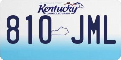 KY license plate 810JML