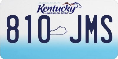 KY license plate 810JMS