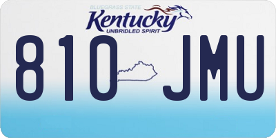 KY license plate 810JMU