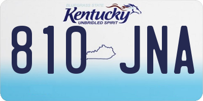 KY license plate 810JNA