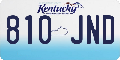 KY license plate 810JND