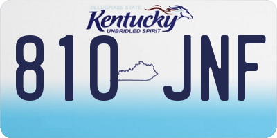 KY license plate 810JNF