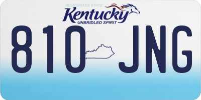 KY license plate 810JNG