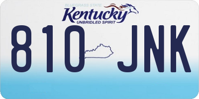 KY license plate 810JNK