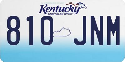 KY license plate 810JNM