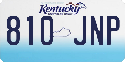 KY license plate 810JNP