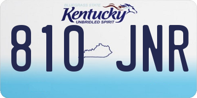 KY license plate 810JNR
