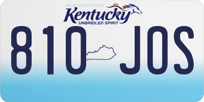 KY license plate 810JOS