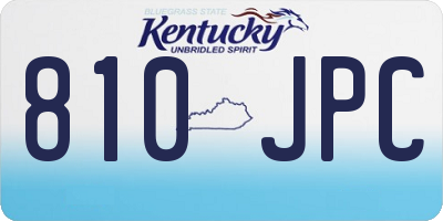 KY license plate 810JPC