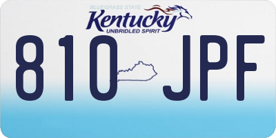 KY license plate 810JPF