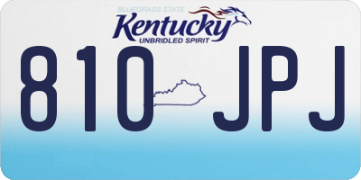 KY license plate 810JPJ