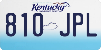 KY license plate 810JPL