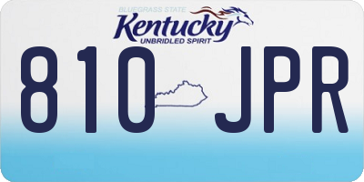 KY license plate 810JPR