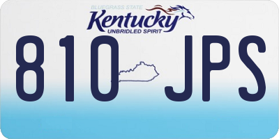 KY license plate 810JPS
