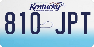 KY license plate 810JPT