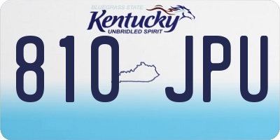 KY license plate 810JPU