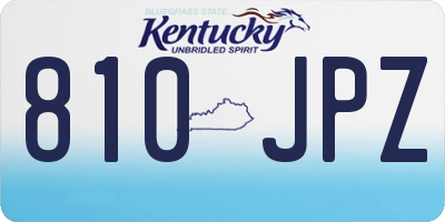 KY license plate 810JPZ