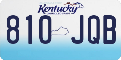KY license plate 810JQB